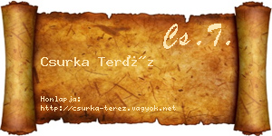 Csurka Teréz névjegykártya